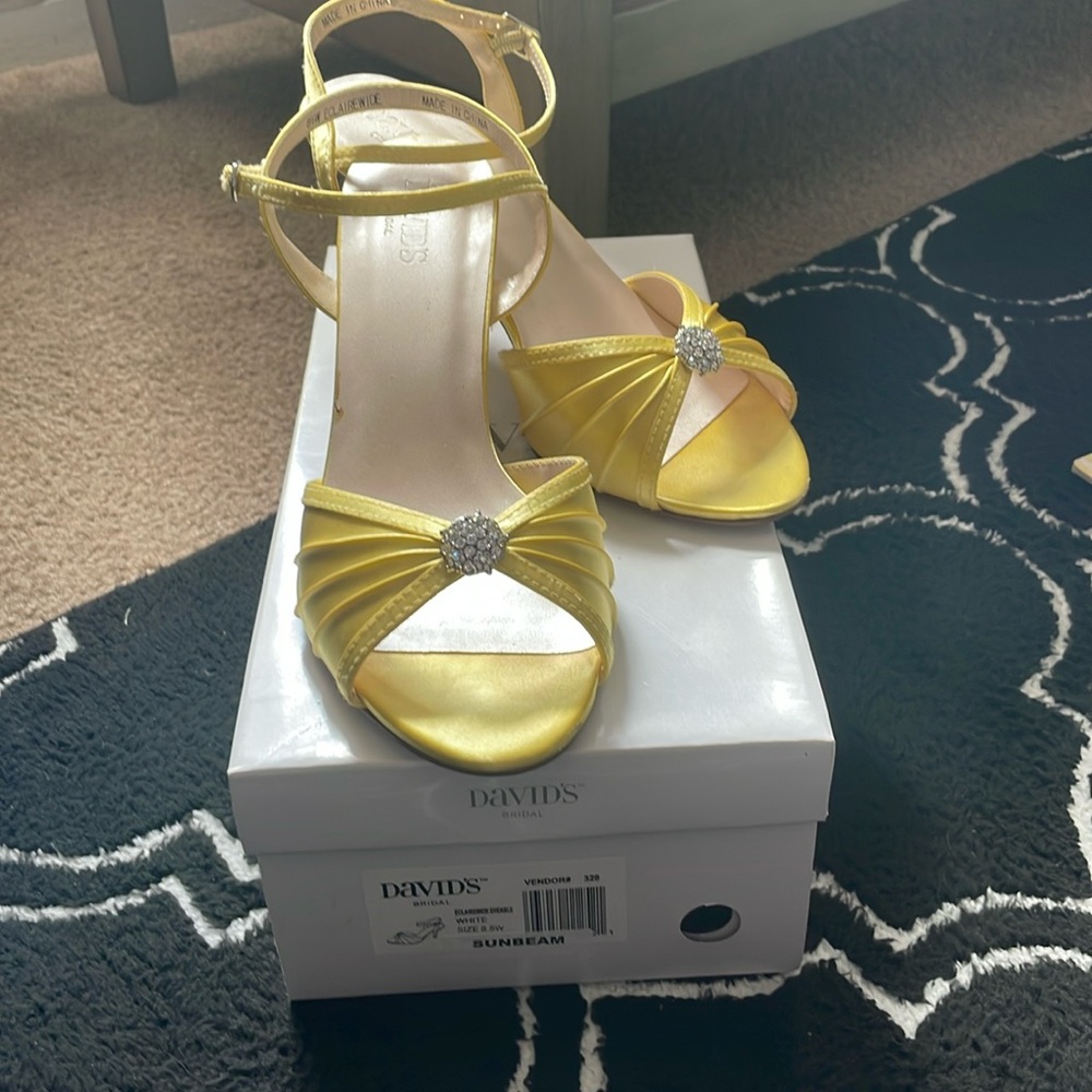 Yellow high heels